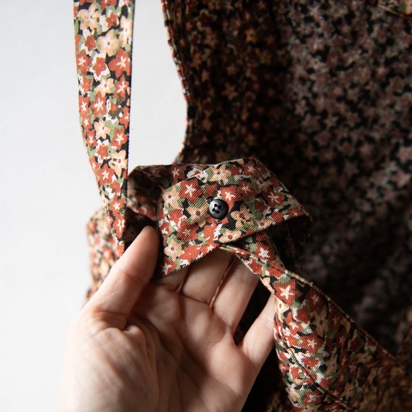 Compania Fantastica Floral Wide Leg Cotton Dungarees Overalls - Picture 7 of 11